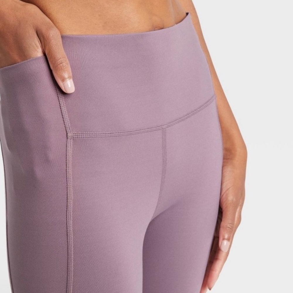 All In Motion Light Mauve Brushed Sculpt Legging & Ribbed Tank Size XS EUC